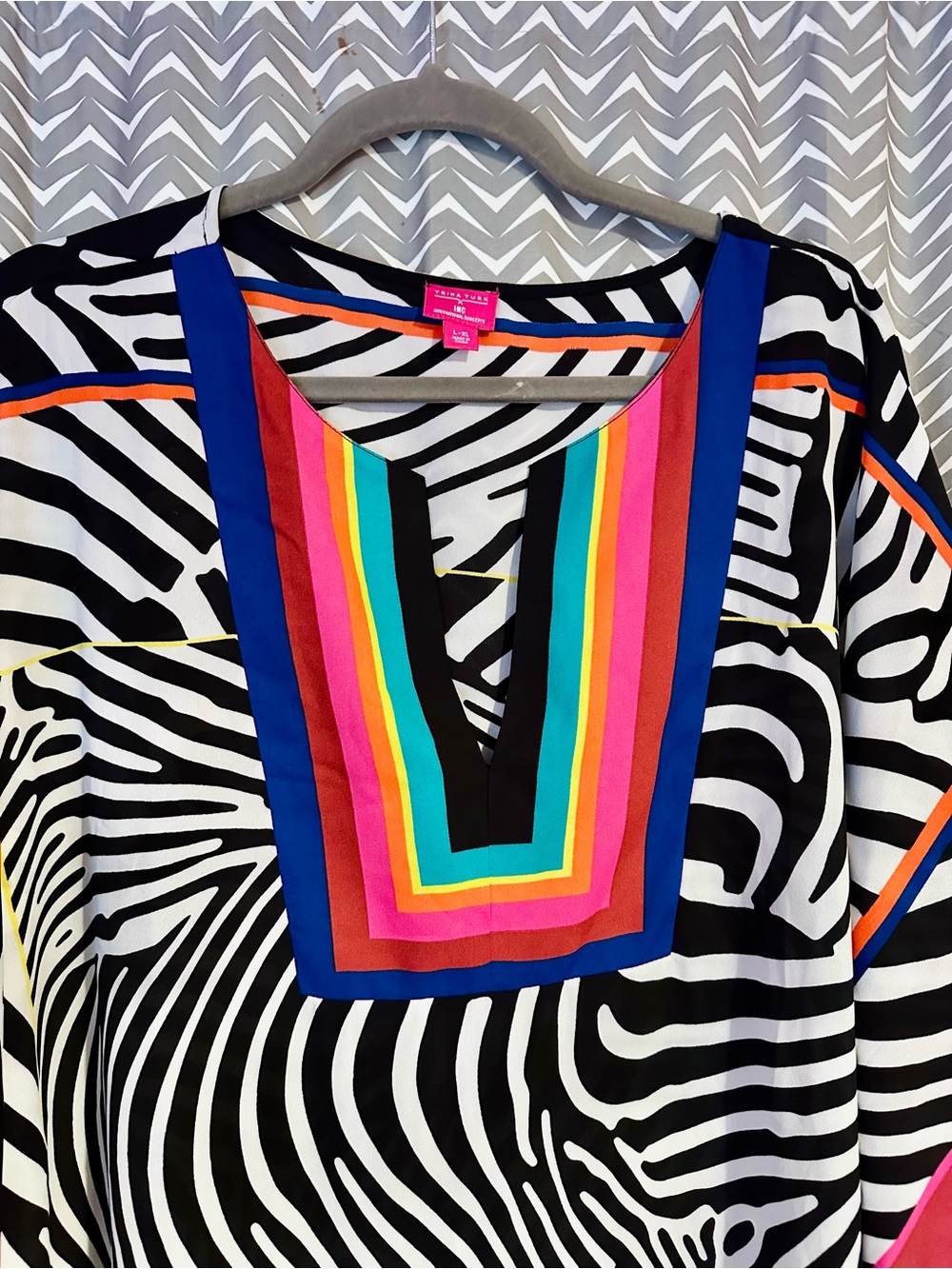 Trina Turk x I.N.C. | Zebra Krint kaftan, L/XL - Picture 4 of 8